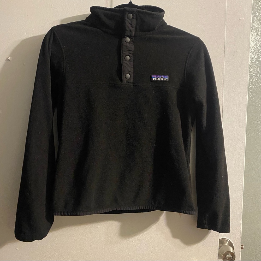 Patagonia Lightweight Synchilla Snap T Fleece Pullover In Black Size XS